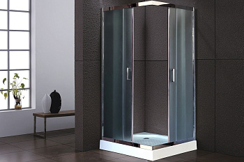 Душевой уголок Royal Bath HP RB80HP-C-CH 80х80 стекло рифленое профиль хром глянцевый с поддоном