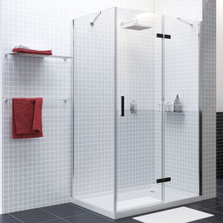 Душевой уголок Wasserkraft 10H10RBLACK 120х100 стекло прозрачное профиль хром без поддона