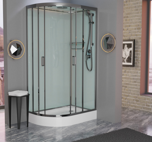 Душевая кабина Frank 173009 120х80 с крышей ориентация правая - фото 2 Душевая кабина Frank 173009 120х80 с крышей ориентация правая - фото 2