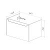 Тумба под раковину LeMark Buno mini LM05BM70T 60х40 подвесная цвет белый