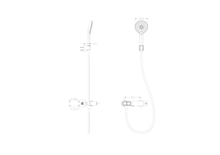 Смеситель для душа Wonzon & Woghand Muse WW-A30902-MB настенный черный