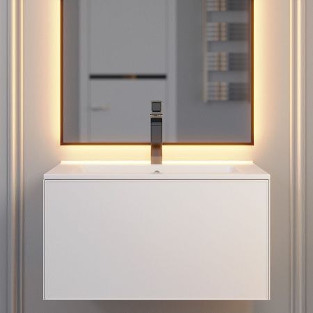 Тумба под раковину Uperwood Parma Premium 3930205460 70х50 подвесная цвет белый