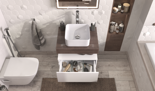 Столешница Velvex UNIT st.UNI.60-628 60х50х11 подвесная цвет дуб карпентер - фото 3