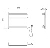 Полотенцесушитель электрический Wonzon & Woghand Essen WW-A404-BR 60х50 никель