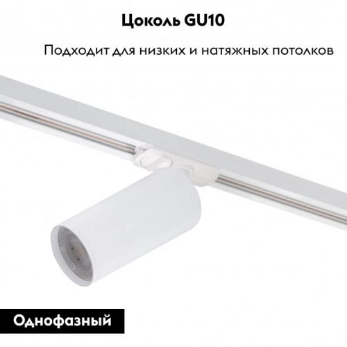 Светильник на шине Denkirs SOLID Tube (СОЛИД Тубе) DK6202-WH - фото 2