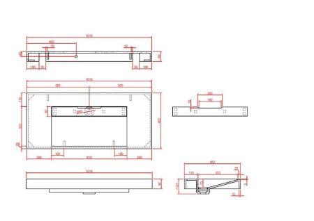 Раковина из искусственного камня Armadi Art Flat 859-100-CLCT 100х50 подвесная цвет белый без отверстий под смеситель