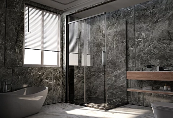 Душевой уголок Veconi Premium Trento PTC40-SP-15090-GR-01-C4 150х90 стекло прозрачное профиль графит брашированный без поддона Душевой уголок Veconi Premium Trento PTC40-SP-15090-GR-01-C4 150х90 стекло прозрачное профиль графит брашированный без поддона