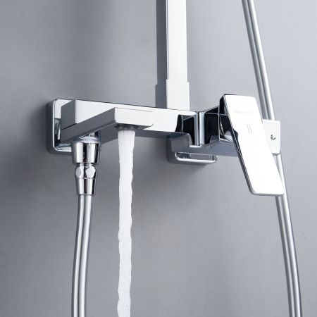 Душевая стойка Shevanik S4636 настенная цвет хром