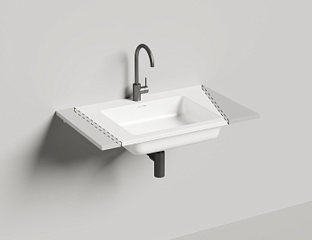 Раковина из искусственного камня Salini ONDA 1402201MF 80х50 встраиваемая цвет белый Раковина из искусственного камня Salini ONDA 1402201MF 80х50 встраиваемая цвет белый