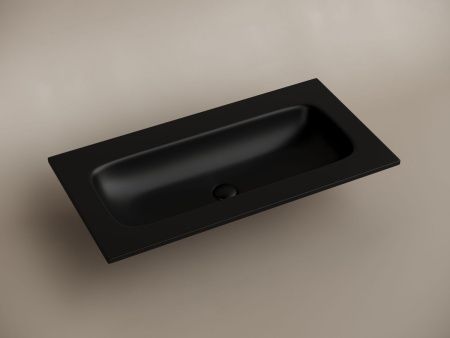 Раковина из сантехнического фарфора Ceramica Nova GRACE CN7019MBwx 90х50 накладная цвет черный без отверстий под смеситель