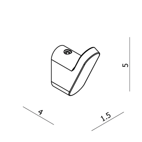 Крючок одинарный Langberger BLACK EDITION 33031A-BP - фото 2