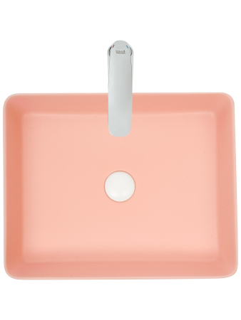 Раковина из сантехнического фаянса WeltWasser WW SK 10000004511 40 см накладная цвет розовый без отверстий под смеситель