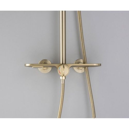 Душевая стойка Bronze de Luxe 80112CG настенная цвет матовое золото - фото 5