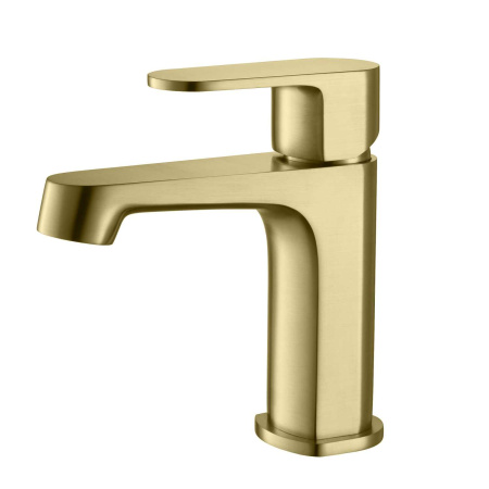 Смеситель Aquatek Оберон AQ1210BG на раковину золото без термостата