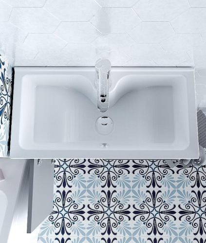 Тумба с раковиной 1MarKa Lido У83298 60х30х85 напольная цвет белый - фото 5