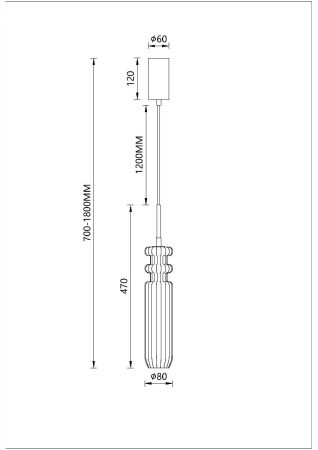 Светильник подвесной Arte Lamp Crystal (Црыстал) A2942SP-1BK