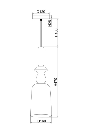 Светильник подвесной Freya Lova (Лова) FR5148PL-01CG