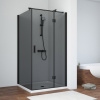 Душевой уголок Vegas-Glass AFP-Fis TUR+NOVO AFP-Fis NOVO 80*120 02М 07 R 80х120 стекло тонированное профиль черный матовый без поддона