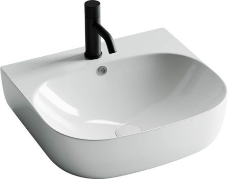 Раковина из сантехнического фарфора Ceramica Nova ELEMENT CN5011 50х40 накладная цвет белый 1 отверстие под смеситель