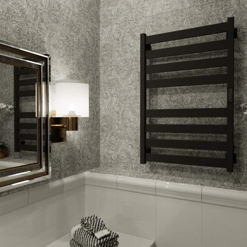 Полотенцесушитель Altasan РондаПроф Ронда5Проф8050ЧМ подвесной 53х81 электрический черный муар - фото 4