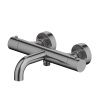 Смеситель для ванны Aquatek Европа AQ1343BGM настенный вороненая сталь с термостатом