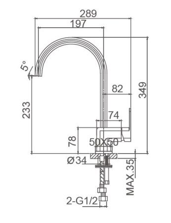 Смеситель для кухни Wonzon & Woghand Arnie WW-692101-CR на мойку хром