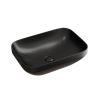 Раковина из сантехнического фарфора Ceramica Nova ELEMENT CN6055MB 50х40 накладная цвет черный без отверстий под смеситель