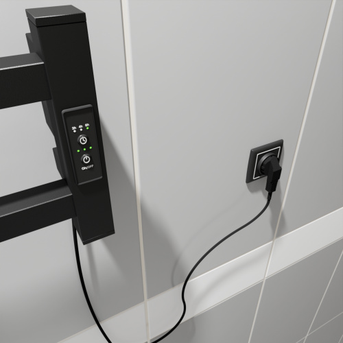 Полотенцесушитель Маргроид Cook профильный Cook-1840-1081-9005R 41х20 электрический черный матовый - фото 5