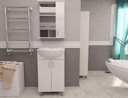 Зеркало-шкаф Orange Лайт LA-50ZSW 50х70 подвесной цвет белый