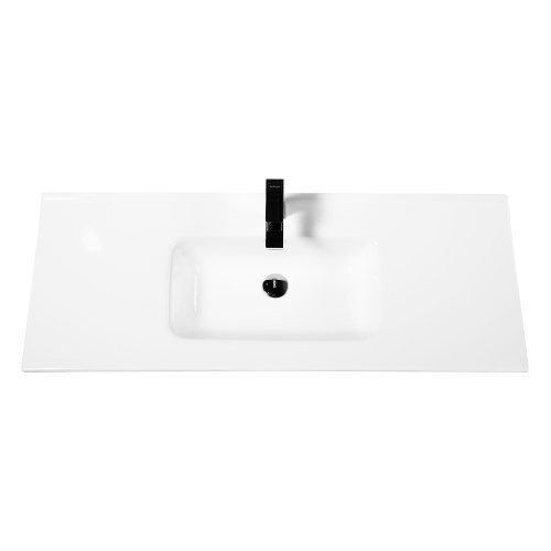 Раковина керамическая BelBagno BB1200ETL 121х46 накладная цвет белый - фото 3