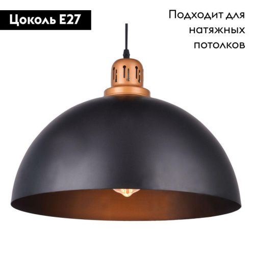 Светильник подвесной Arte Lamp Eurica (Еурица) A4249SP-1BK - фото 2