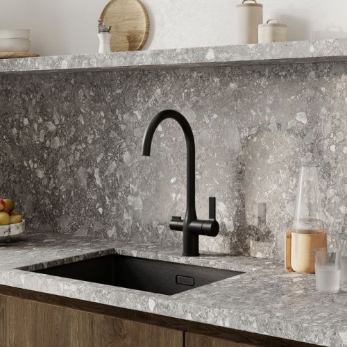 Смеситель для кухни Iddis Pure PURBLFJi05 на мойку черный - фото 2