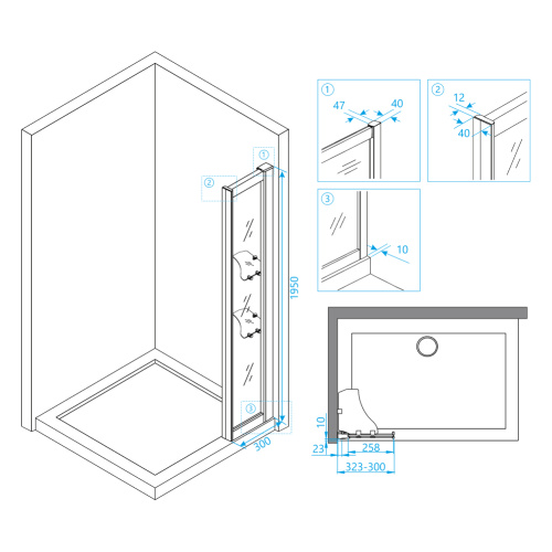 Боковая стенка RGW 03064230-11 30х195 стекло прозрачное профиль хром глянцевый - фото 2 Боковая стенка RGW 03064230-11 30х195 стекло прозрачное профиль хром глянцевый - фото 2