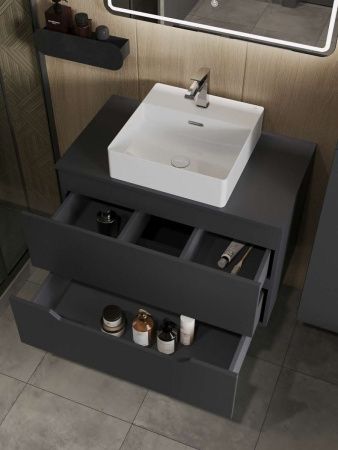 Тумба с раковиной Orange Line Li-80TugMDF+B04-405W 80х50