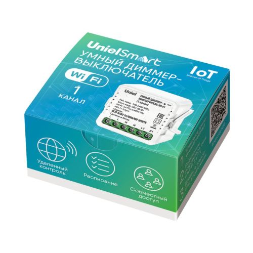 Умный диммер-выключатель Wi-Fi Uniel UCH-A302 1C/DIM/WF WHITE - фото 5