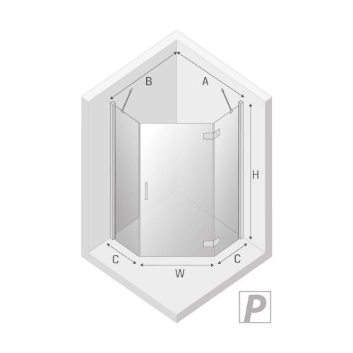 Душевой уголок New Trendy NEW AZZURA Chrome K-0338 90х90 стекло прозрачное профиль хром без поддона - фото 3