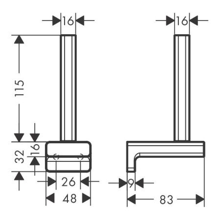 Бумагодержатель Hansgrohe AddStoris 41756670