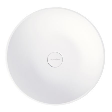 Раковина из искусственного камня MonteBianco Nemi 390 20141 50х36 встраиваемая цвет белый матовый без отверстий под смеситель