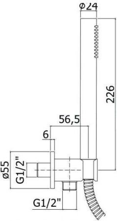 Душевой гарнитур Paffoni Master ZDUP094BO настенный белый