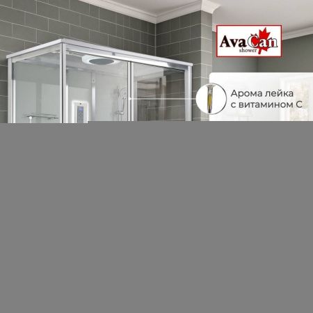 Душевая кабина AvaCan V V5016LED 160х85 прямоугольная с крышей ориентация универсальная