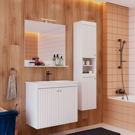 Шкаф-пенал LeMark Romance LM07R35P 40х170 напольный цвет белый