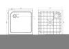 Душевой поддон из стеклопластика Cezares TRAY-SMC-A-90-550-150-W 90х90 белый без ножек