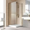 Душевой уголок Vegas-Glass EP-Fis LUX EP-Fis LUX 90*80 05 01 L 90х80 стекло прозрачное профиль бронза без поддона