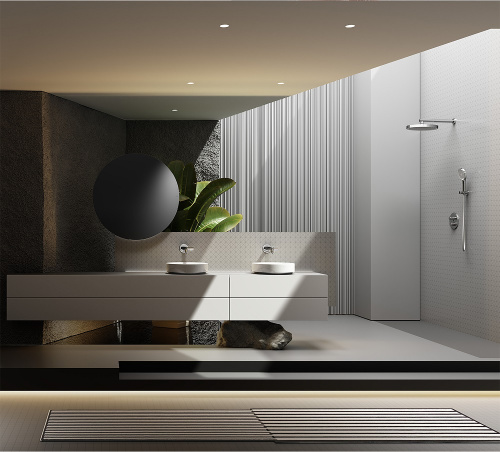 Смеситель для раковины AltroBagno Bilancia AltroBagnoBilancia010801Ni встраиваемый в стену никель - фото 4