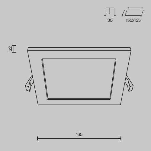 Светильник встраиваемый Maytoni Technical Stockton DL020-6-L12W - фото 2