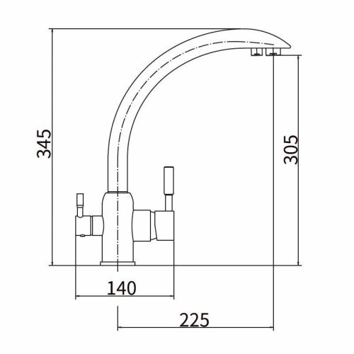 Смеситель для кухни Fashun A54309-8A на мойку песочный - фото 3