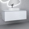 Тумба под раковину Jorno STONE Stn.01.100/P/W/JR 100х40 подвесная цвет белый