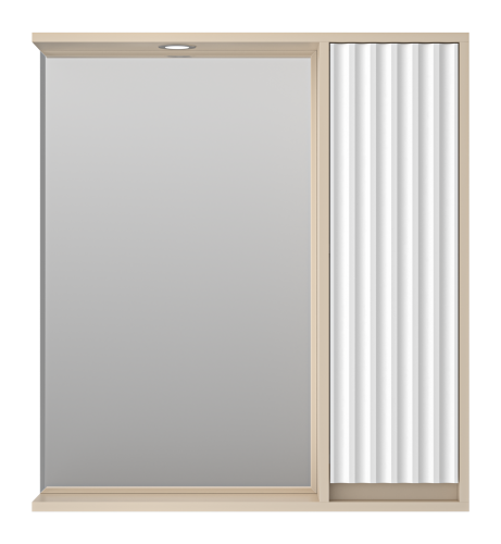 Зеркало-шкаф Brevita Balaton BAL-04075-03-01П 73х14х80 подвесной цвет белый/бежевый - фото 2 Зеркало-шкаф Brevita Balaton BAL-04075-03-01П 73х14х80 подвесной цвет белый/бежевый - фото 2