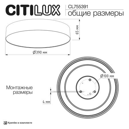 Светильник накладной Citilux Bart (Барт) CL755391