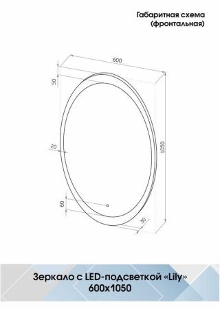 Зеркало Continent Lily ЗЛП494 60х110 подвесное